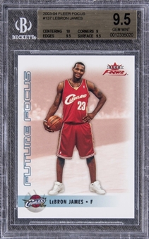 2003-04 Fleer Focus #137 LeBron James Rookie Card (#252/499) – BGS GEM MINT 9.5